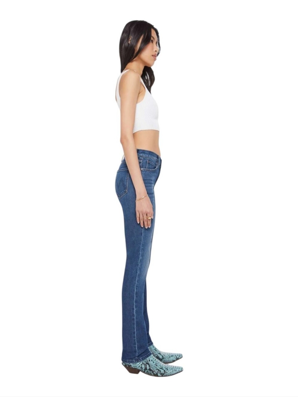 MOTHER The Rascal Skimp In Shine On NWT $248 Mid Rise Straight Leg - Picture 2 of 16